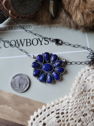 The Abilene Full Cluster Necklace - Lapis