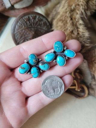 Lacey Cluster Studs - Carico Lake Turquoise