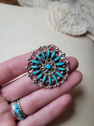 The Davenport Needlepoint Cluster Pin - Vintage