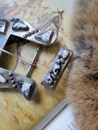 Ashlee's Custom Buckle - White Buffalo