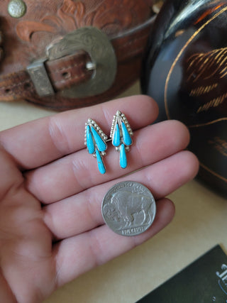 Lexi Inlay Turquoise Studs