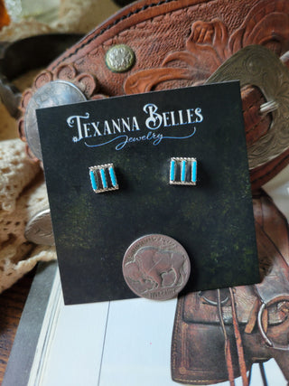 The Faith Needlepoint Studs - Kingman