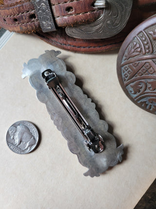 Frost Hair Barrette - White Buffalo