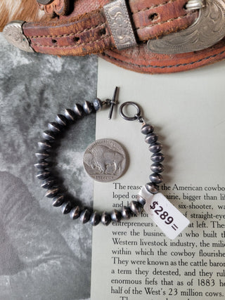 The Bancroft Navajo Handmade Saucer Pearl Bracelet