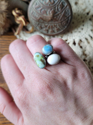 The Bailey Cluster Ring - Sz 6/Adjustable