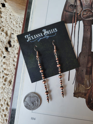 The Canyon Pearl Earrings - Copper