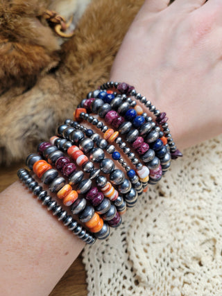 The Hank Jr. Saucer Bracelet - Purple Spiny