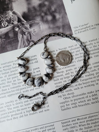 White Buffalo Horseshoe Necklace