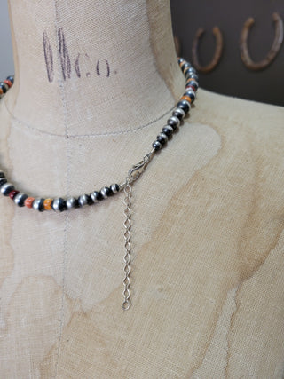 8mm Orange Spiny Pearls