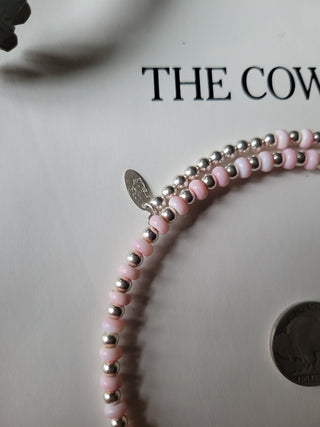 The Lucinda Memory Wire Choker - Pink Conch