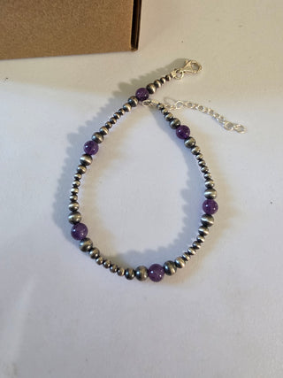 Monica - amethyst anklet