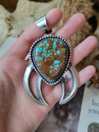 The Ridgeline Naja Pendant - Chimney Butte - Mine #8 Turquoise