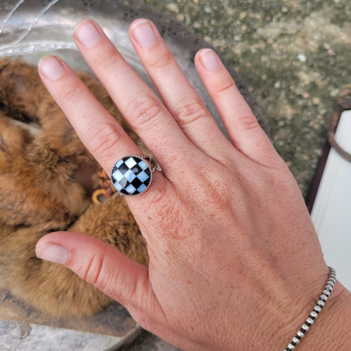 AK Checker Ring - Sz 10