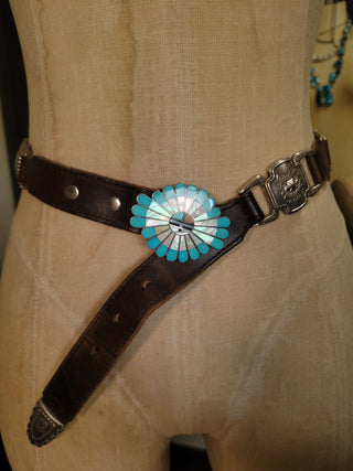 Zuni Inlay Belt Buckle