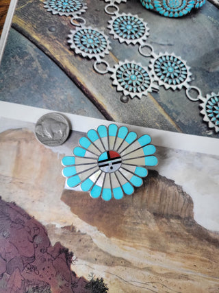 Zuni Inlay Belt Buckle