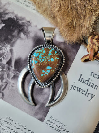 The Ridgeline Naja Pendant - Chimney Butte - Mine #8 Turquoise