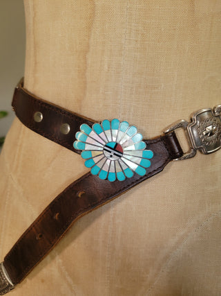 Zuni Inlay Belt Buckle