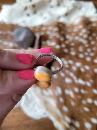 The Hollady Ring - Adjustable - Orange Spiny