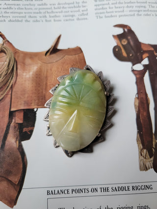 Mexican Mask Brooch - Vintage