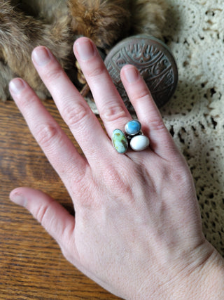 The Bailey Cluster Ring - Sz 6/Adjustable
