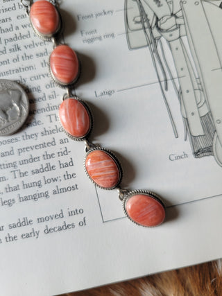 The Marlene Lariat - Light Red Spiny