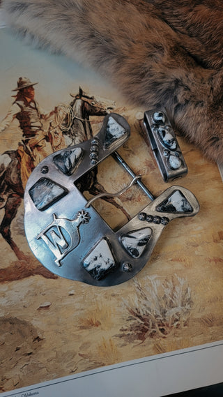 Ashlee's Custom Buckle - White Buffalo