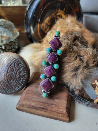Beatrice Statement Ring - Adjustable - Purple Spiny & Sonoran