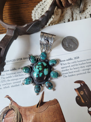 The Juniper Ridge Cluster Pendant - Sky Horse Turquoise
