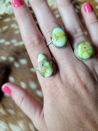 Palomino Variscite Single Stone Rings