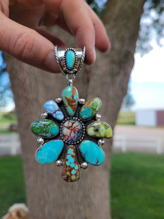 The Tamara Mixed Mine Cluster Pendant