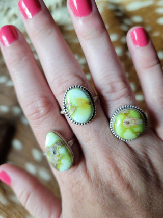 Palomino Variscite Single Stone Rings