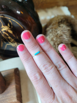 Petite Kingman Bar Ring - Sz 3 & 7