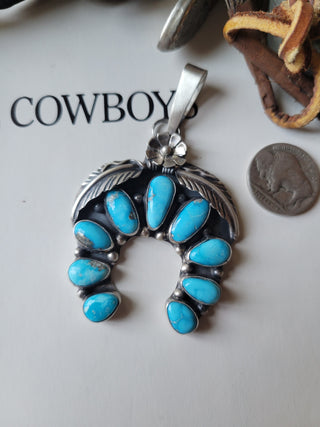 The Tucumcari Naja Pendant - White Water Turquoise
