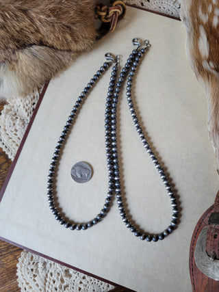 6mm Sterling Silver Pearl Necklace