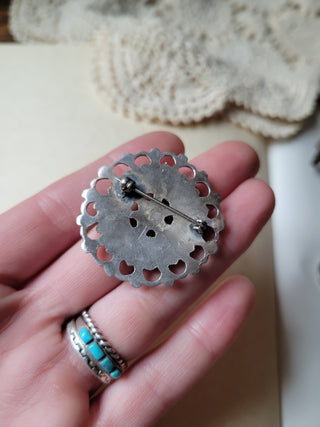 The Davenport Needlepoint Cluster Pin - Vintage