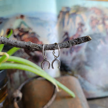 Load image into Gallery viewer, Horseshoe Huggie Hoops