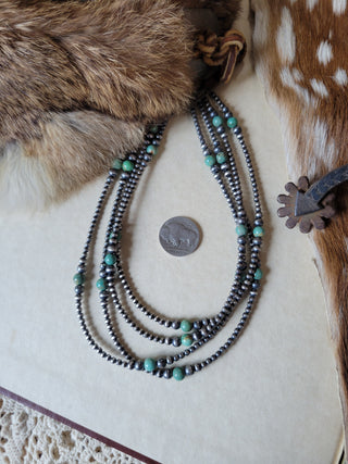 Graduated Pearls - Kingman - Green