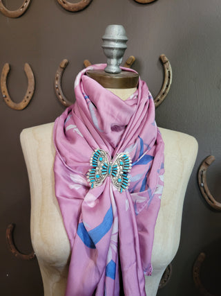 Lavender Floral - 44" Silk Wild Rag
