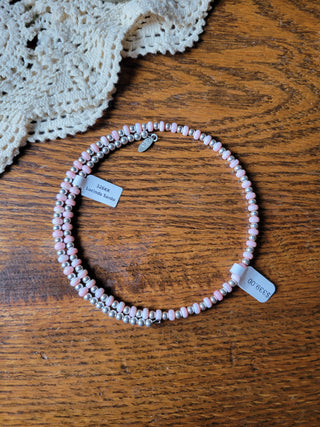 The Lucinda Memory Wire Choker - Pink Conch