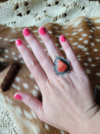 The Michelle Ring - Sz 6 - Red Spiny