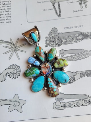 The Tamara Mixed Mine Cluster Pendant