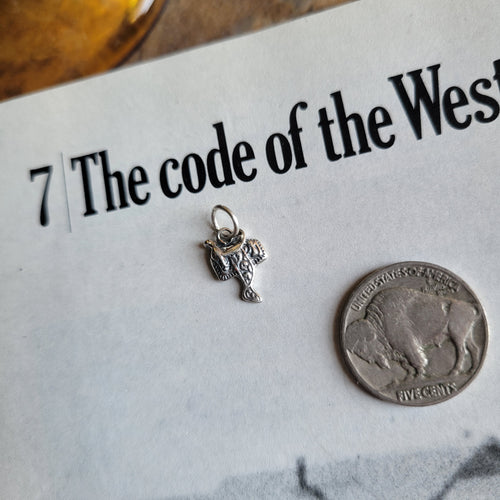 Sterling Saddle Charm