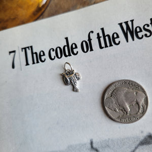 Sterling Saddle Charm