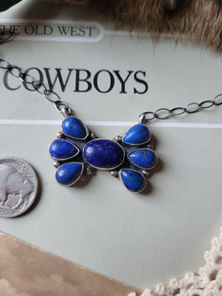 The Alpine Cluster Necklace - Lapis