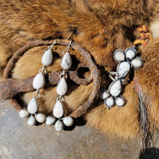 White Buffalo Earrings