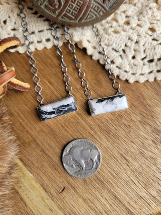 White Buffalo Bar Necklace