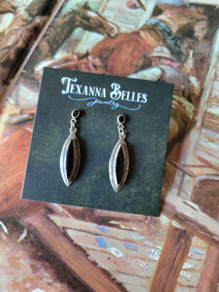 The Karson Earrings - Black Onyx - Vintage
