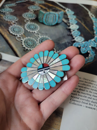 Zuni Inlay Belt Buckle