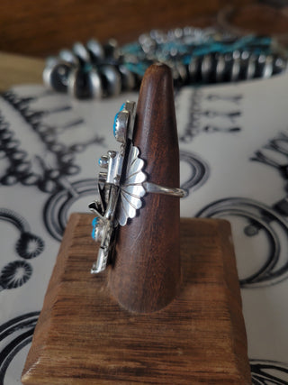 The Doris Kachina Ring - Kingman - Sz 8