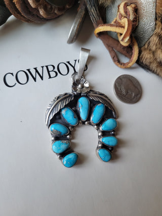 The Tucumcari Naja Pendant - White Water Turquoise